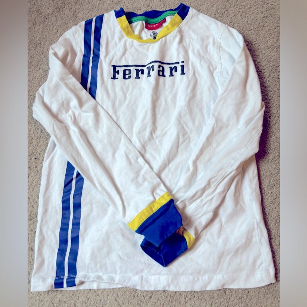 Ferrari long sleeve T shirt size S kids